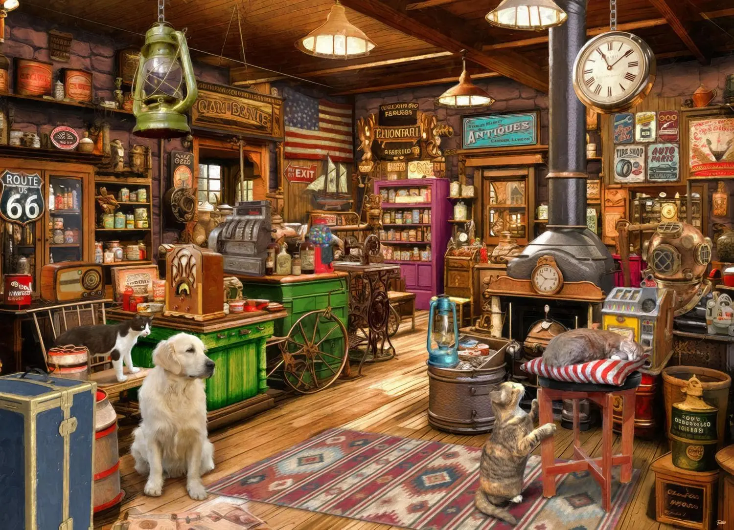 Drewniane puzzle w stylu vinta – Vintage Collectible Shop recenzja i cena