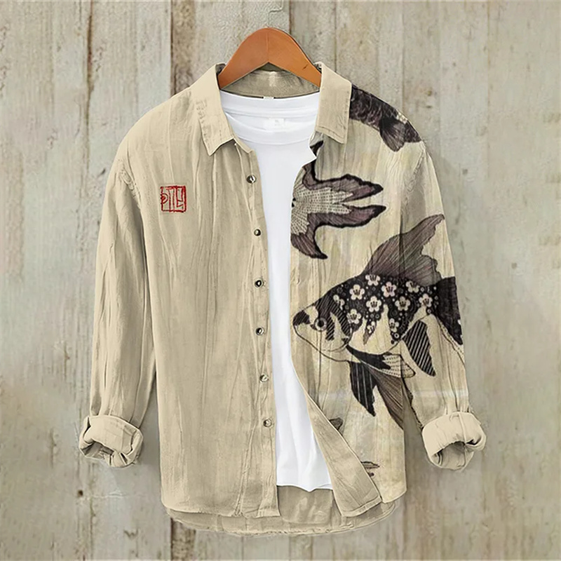 Męska lniana koszula z długim  – Vintage Collectible Shop recenzja i cena